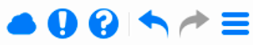 The solid cloud icon, signed in